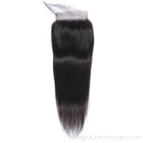 Wholesale Raw Virgin Hair and Closure Peruvian Human Hair Straight Bundles and Closure